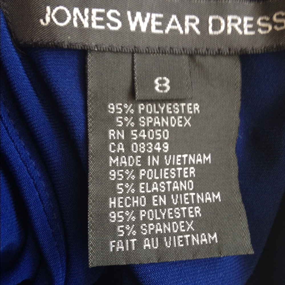 Jones Wear Halter Fit Flair Occasions Blue Dress 8 - Picture 6 of 7